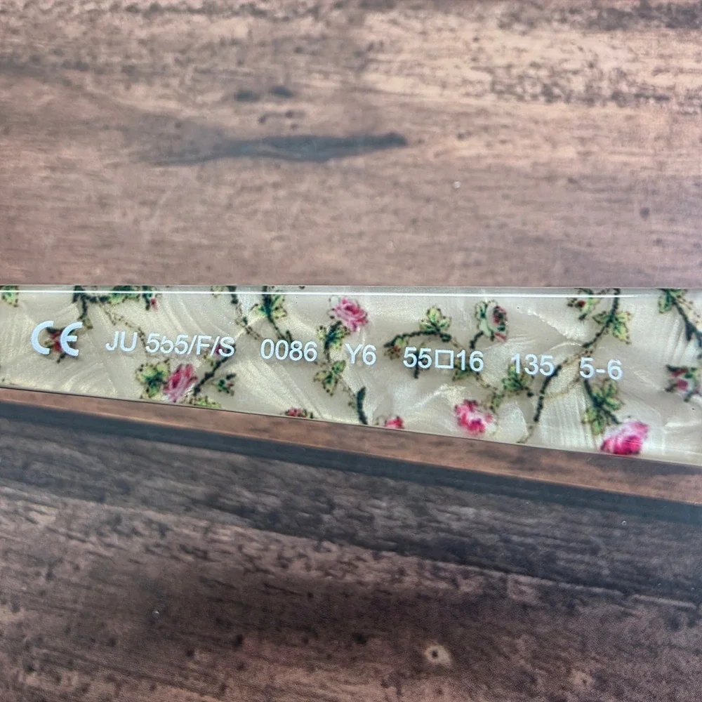 Juicy Couture JU 555/F/S Tortoise Floral Interior‎ Eyeglasses 55-16-135 0086 Y6